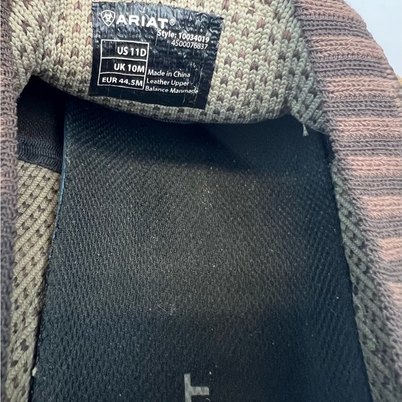 Ariat Men's Size 11D Brown Leather Casual Distressed Tan Dozer Shoe 10034019 - Picture 7 of 11